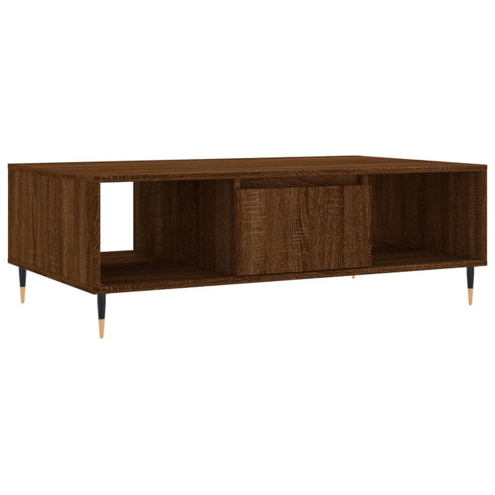 Vidaxl Konferenčný stolík hnedý dub 104x60x35 cm kompozitné drevo
